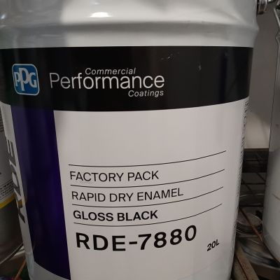 RDE 7880 GLOSS BLACK ENAMEL COLOUR 20LT