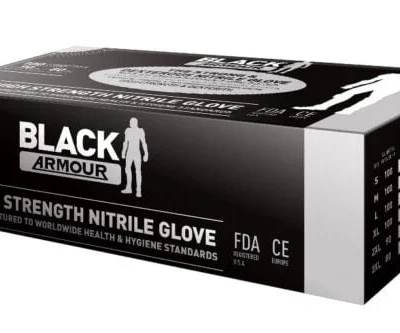 Black Armour Nitrile Disposable Gloves L (100)