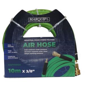 Hose Assy Air Green Hybrid 10mmx10m+QD CPLR 300psi