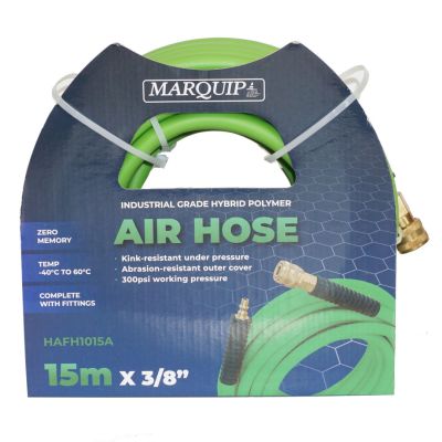 Hose Assy Air Green Hybrid 10mmx15m+QD CPLR 300psi