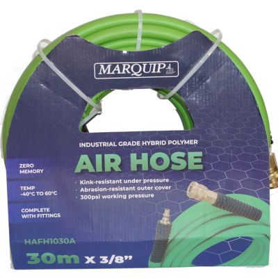 Hose Assy Air Green Hybrid 10mmx30m+QD CPLR 300psi